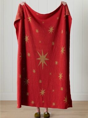 Anthropologie New York City Ballet Cotton Knit Icon Throw Blanket